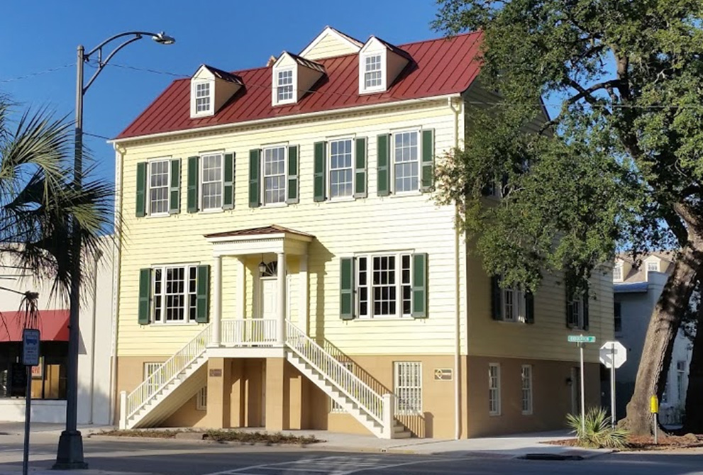 Exterior of the historic 18th century Berrien House, Savannah, Georgia